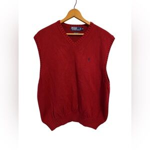 Polo by Ralph Lauren Red Knit Vest